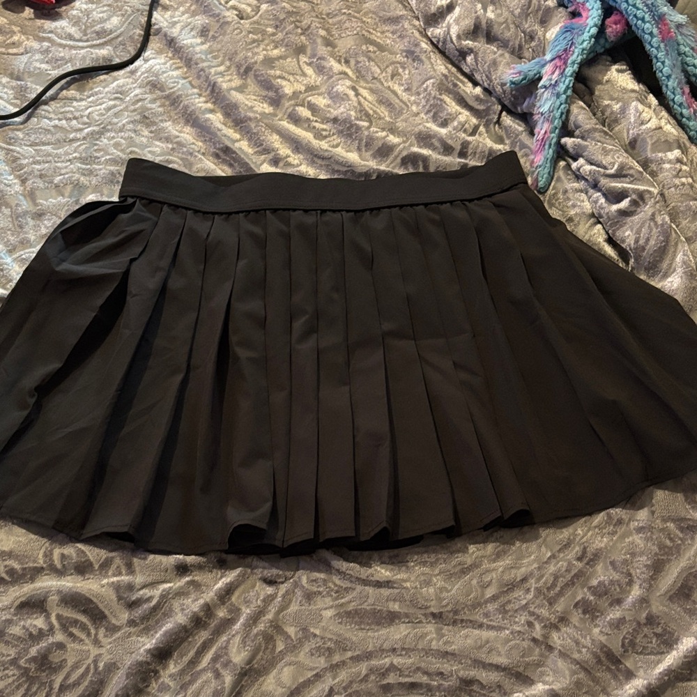 No Boundaries Black Pleated Mini Skirt